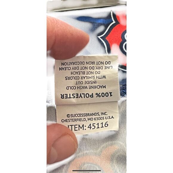 Boston Red Sox Mens Multicolor Graphic Print Hawaiian Button Up Shirt Size XL - Picture 9 of 12